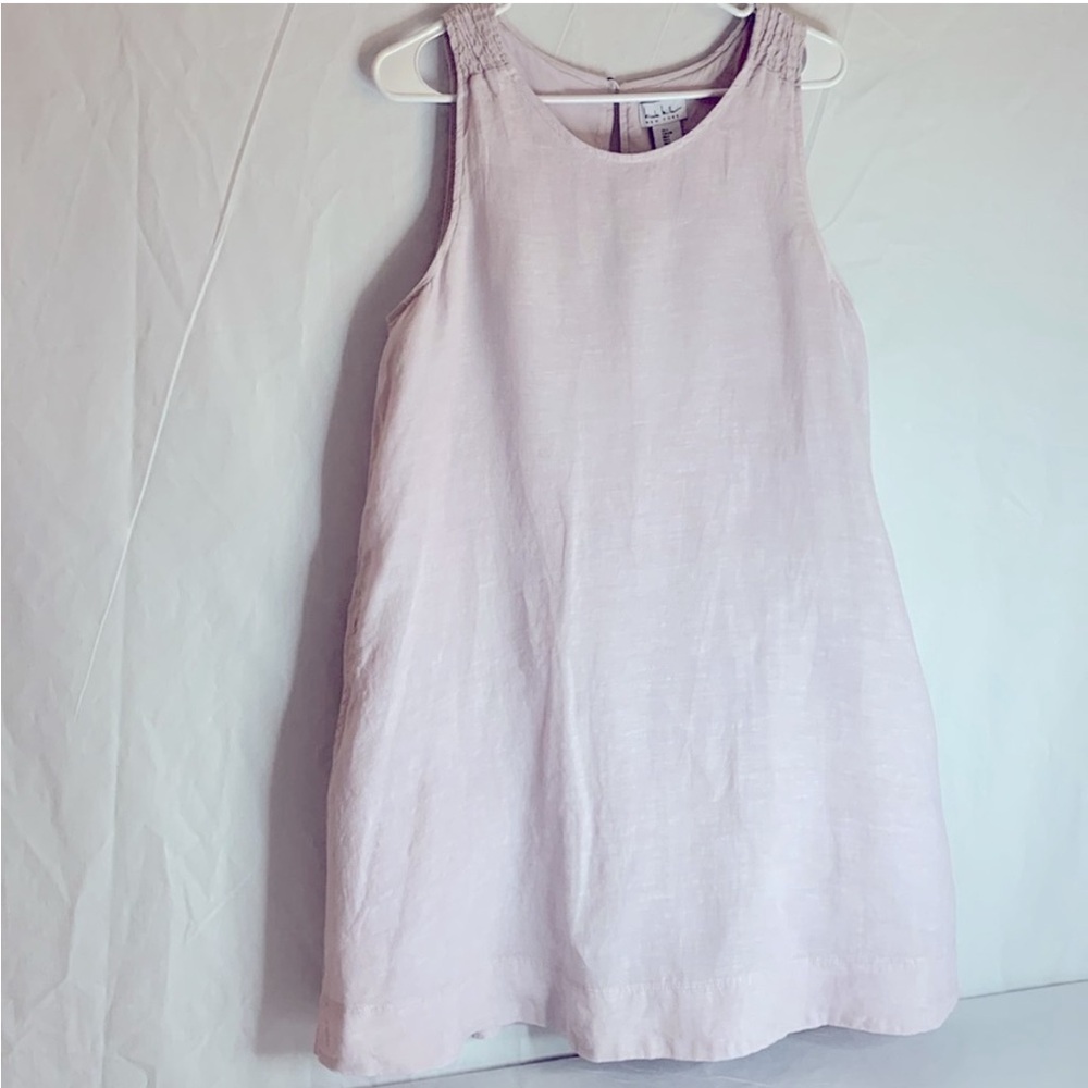 Nicole Miller 100% Linen. Lush Lilac Sleeveless Women's Dress, L